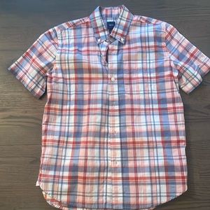 Spring is coming!!Boys Plaid Short Sleeve Button Shirt